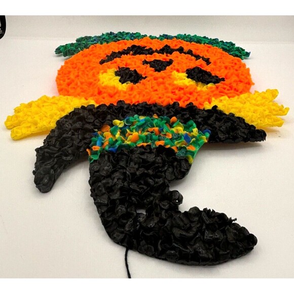 Halloween Popcorn Melt Jack O Lantern Witch Pumpkin Plast Kage USA Made 16" New - Picture 6 of 14